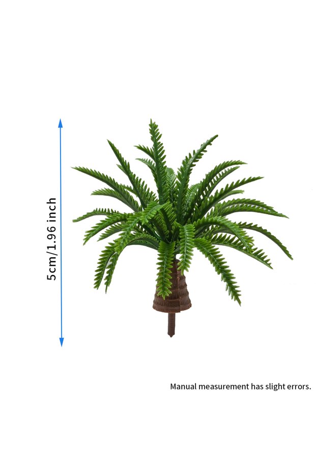 5cm 5Pcs Height 2-5CM Mini Short Coconut Palm Tree For Micro Landscape DIY Rainforest Train Fairy Ga