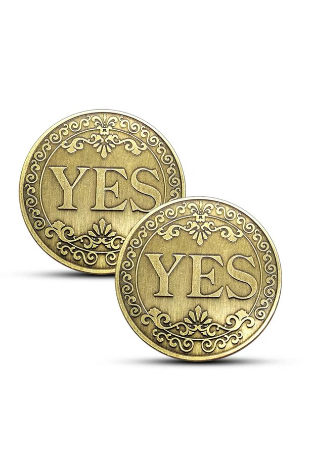 YES YES YES NO Lucky Challenge Coin Perfect for Flipping Decision Making Fidget Toys Adults ADHD And