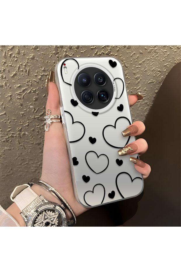 Tecno Camon 40 Premier Compatible Silicone Case with a Black Striped Design, Featuring a Simple and Stylish Design.