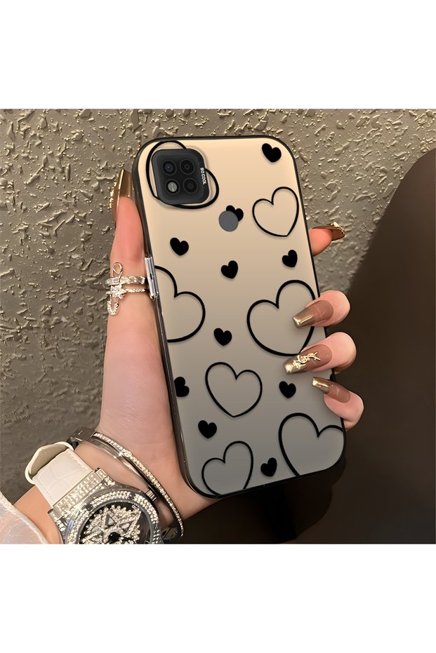 Black Striped Silicone Case Compatible with Poco C31, Featuring a Simple and Stylish Design.