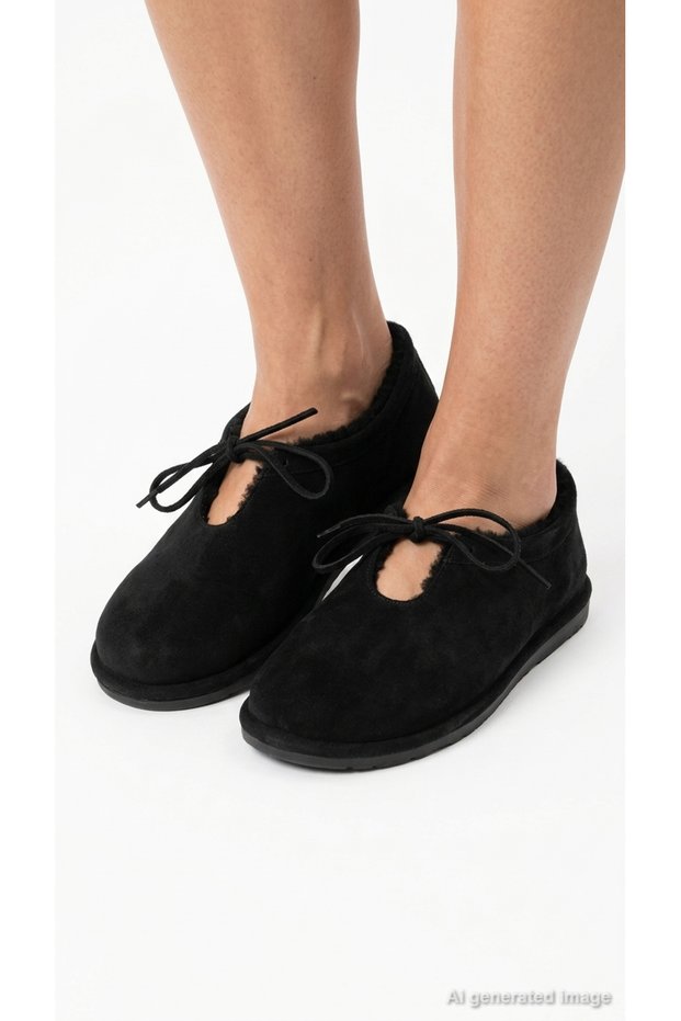 Women's Fur-Lined Lace-Up Flat Winter Casual Ankle-Length Short Comfortable Stylish Nexald4061Mrv