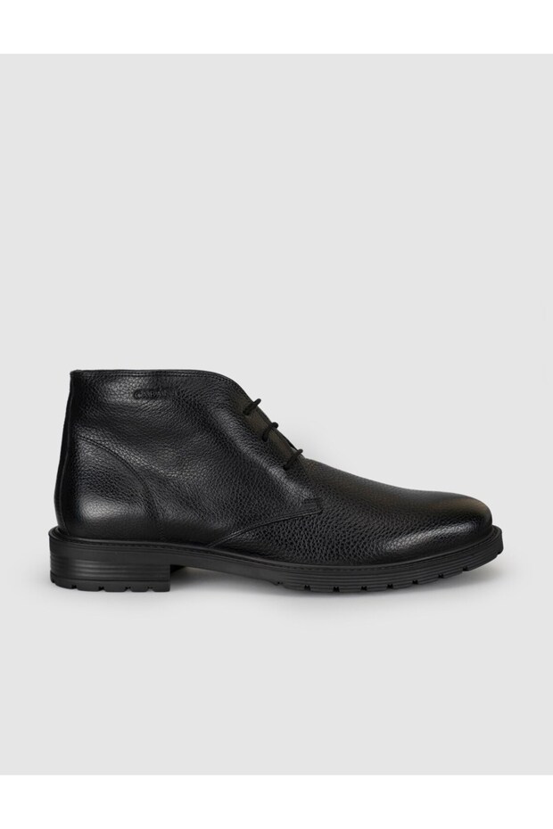 Genuine Leather Black Suede Lace-Up Men's Boots.