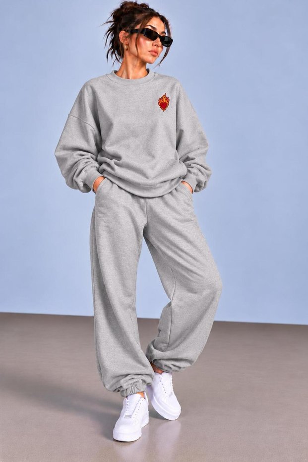 Sifir Yaka Track Suit 2-Piece Set, Top and Bottom, with Alevl Print, Unisex.