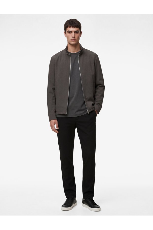 Men Black Plain Trousers
