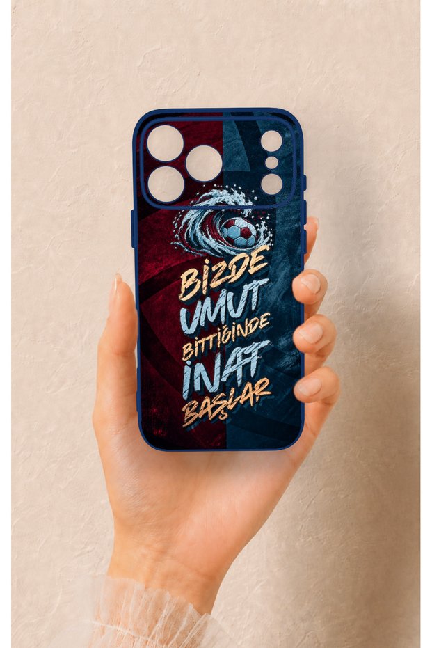iPhone 17 Pro Max Compatible Wavy Burgundy and Blue Patterned Silicone Case.
