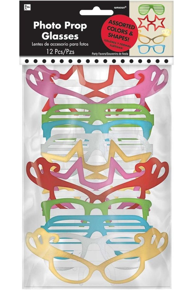 Photo Booth Foil Glasses 12pcs