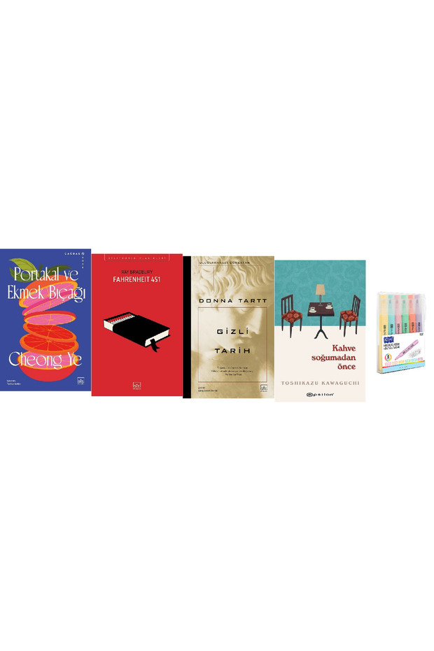 "The Orange and the Bread Knife" + " Fahrenheit 451 " + " Gizli Tarih " + " Kahve Soğumadan Önce " 4-Book Set HD