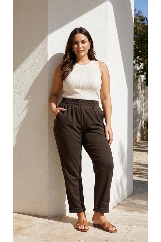 Thick Steel Knit Double-Leg Pants