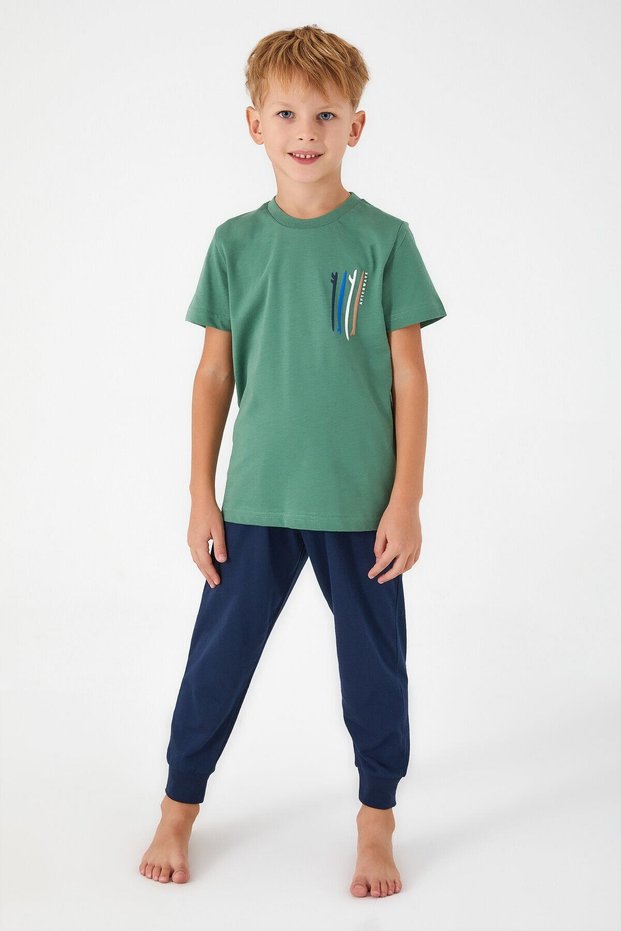 3019 Afterwave Boys' Short-Sleeved Pajama Set
