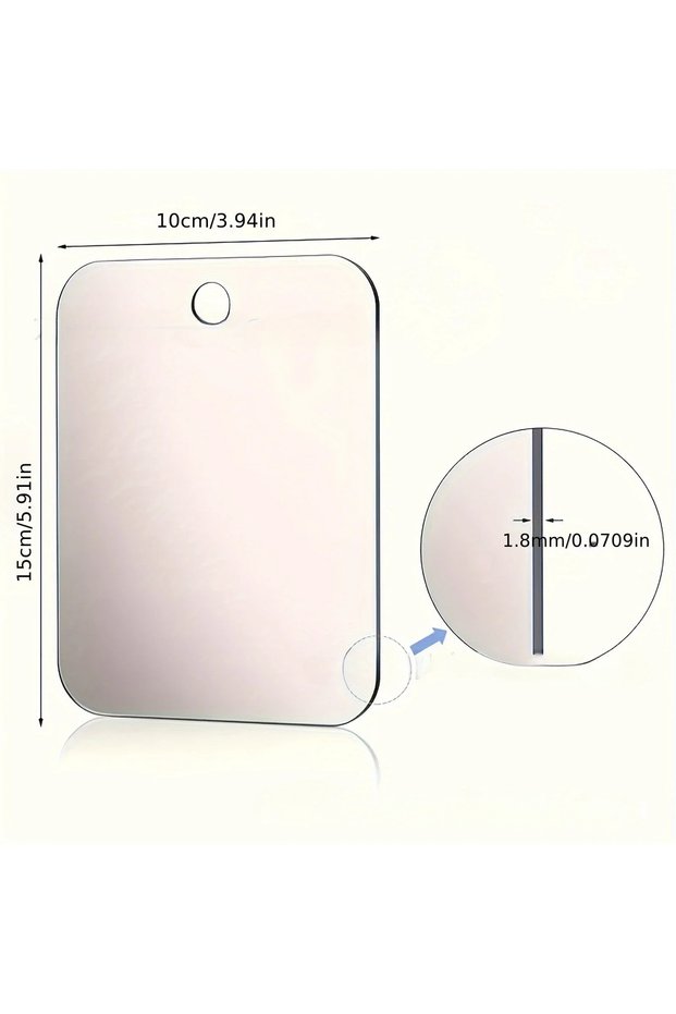 15X10cm New 1pcs Acrylic Mirror With Wall Suction Shower Mirror For Man Shaving Women Makeup Portabl