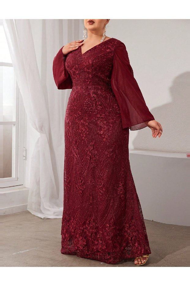 Rochie lunga, Rosu