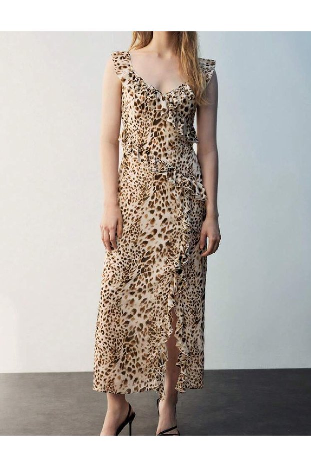 Rochie lunga, Animal print