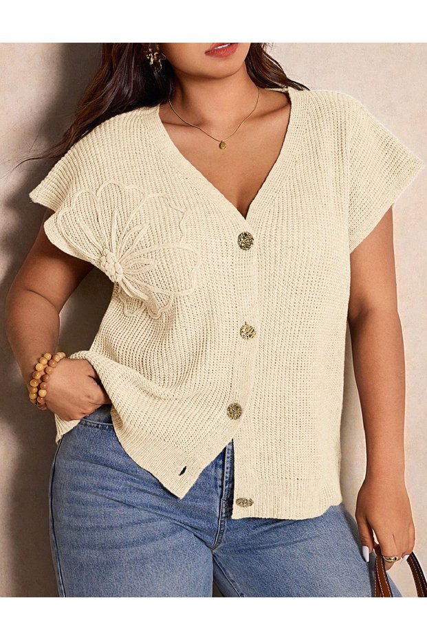Cardigan, Ecru
