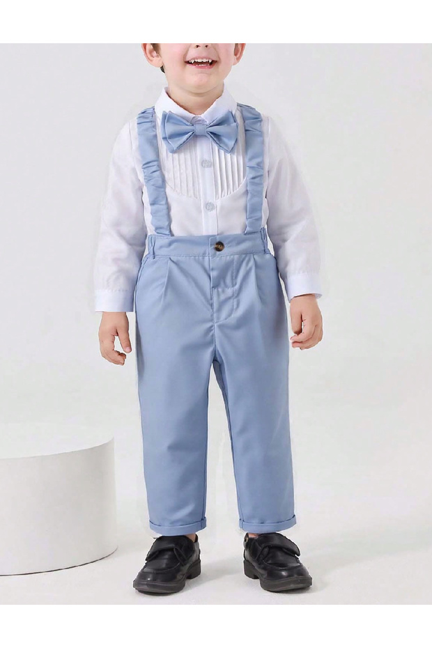 Costum, Albastru/Alb