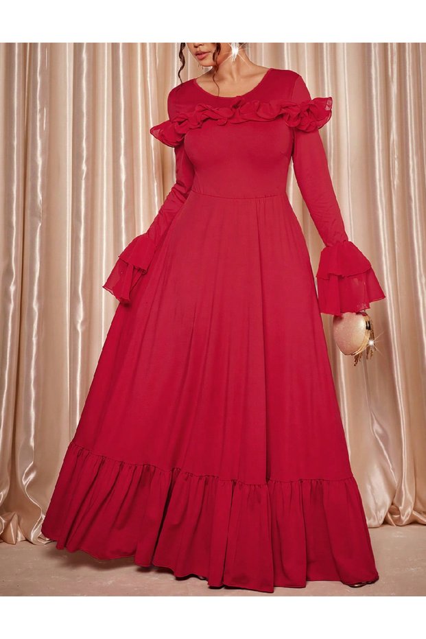 Rochie lunga, Rosu