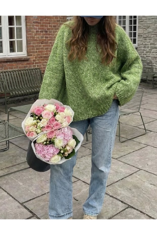 Pulover oversize, verde
