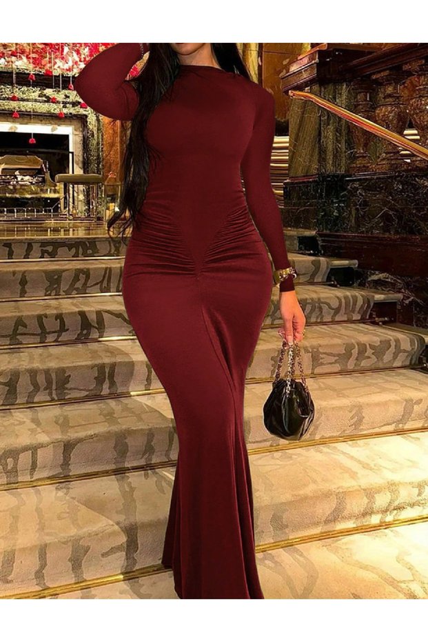 Rochie lunga, Rosu