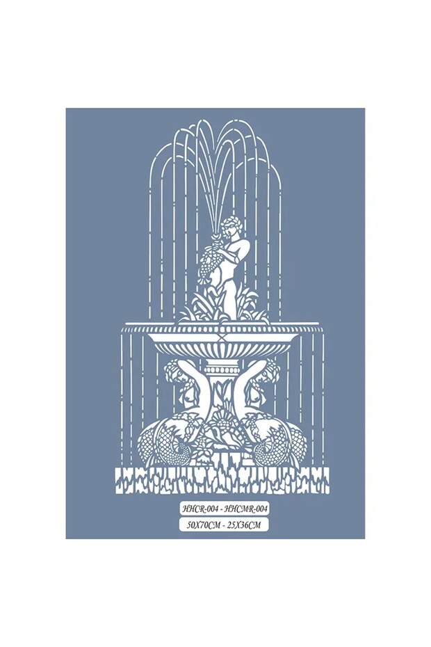 Hhcr04 Home Heritage Fountain Figure Stencil 50X70Cm