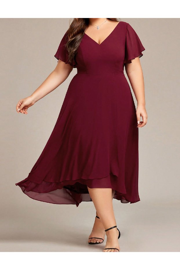 Rochie medie, visiniu