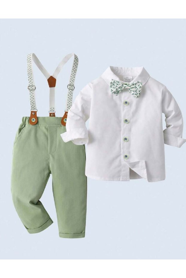 Costum, Verde/Alb