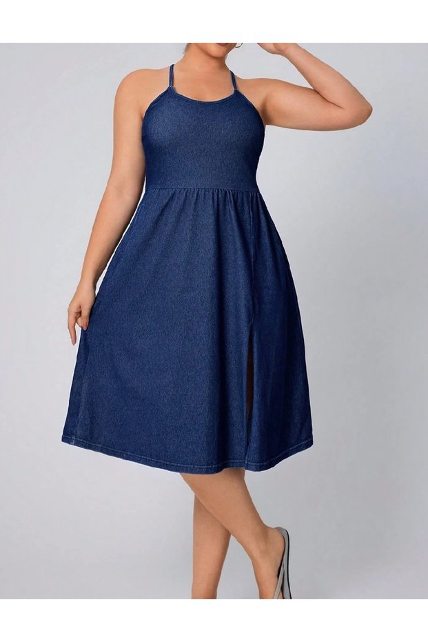 Rochie medie, Bleumarin