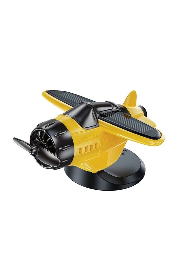 Lightning yellow Car Solar Car Ornaments Rotating Airplane Creative Car Interior Trinkets Car Must-h