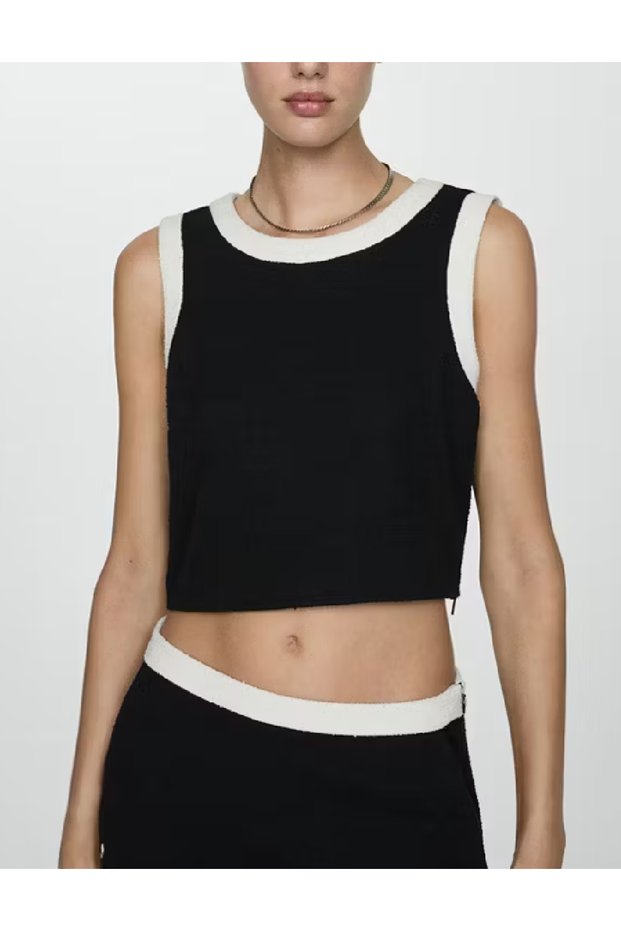 Top, Negru/Alb