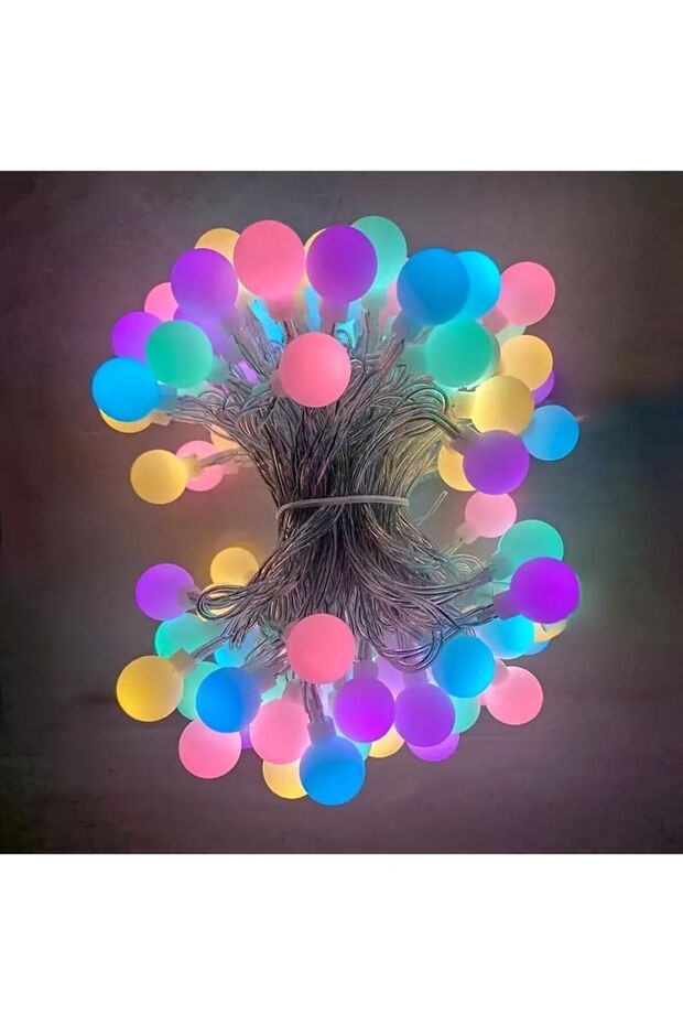 1 Pack LED Multicolored Spherical Fairy Lights Battery Powered Wedding Decoration