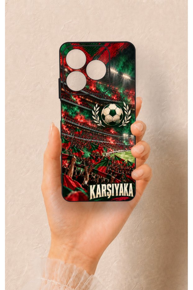 Realme C63 Compatible Karşıyaka-Themed Patterned Silicone Case.