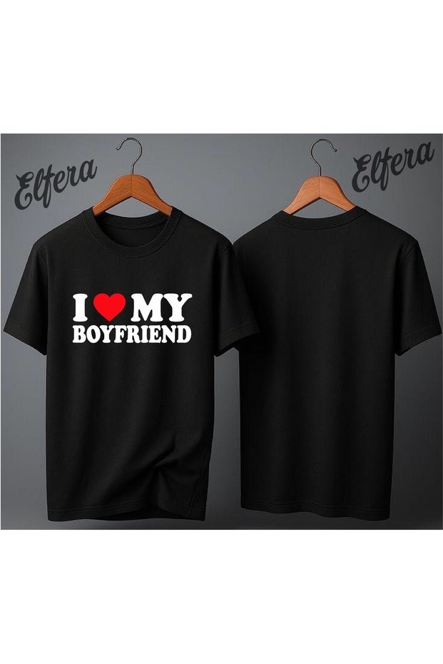 I Love My Boyfriend Printed T-Shirt