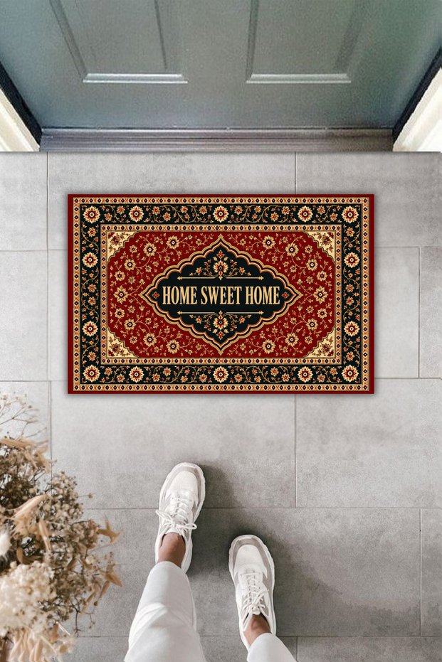 Home Sweet Home Authentic Rug-Patterned Doormat - Digitally Printed Doormat 70X45 cm
