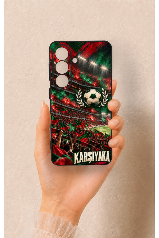 Samsung S26 Compatible Karşıyaka-Themed Patterned Silicone Case.