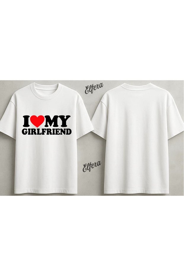 I Love My Girlfriend Printed T-Shirt