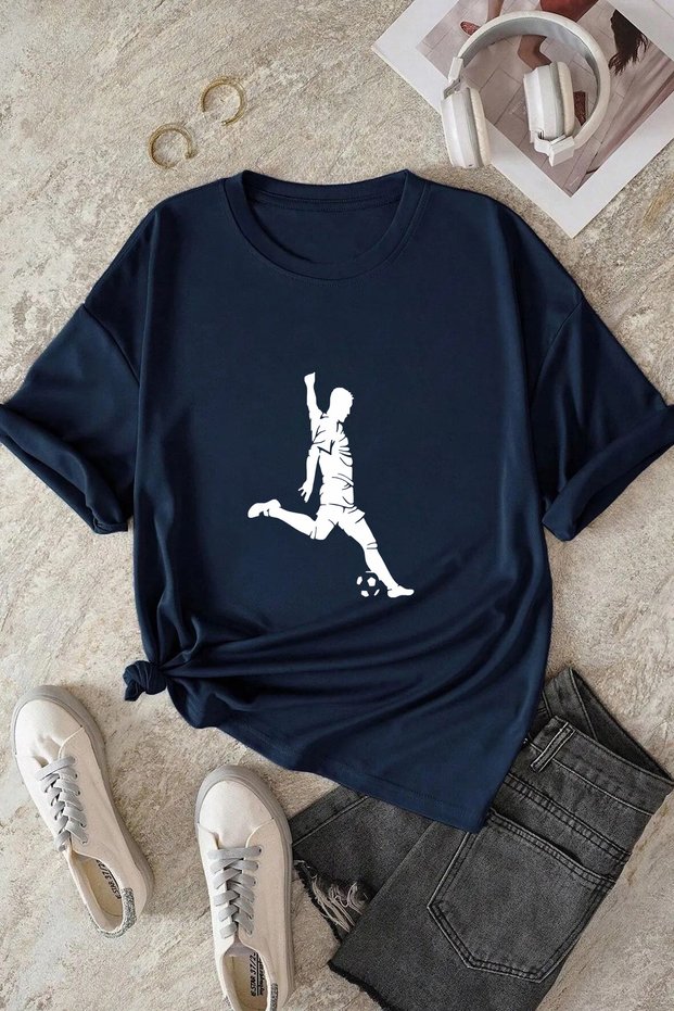 Football Player Printed T-Shirt