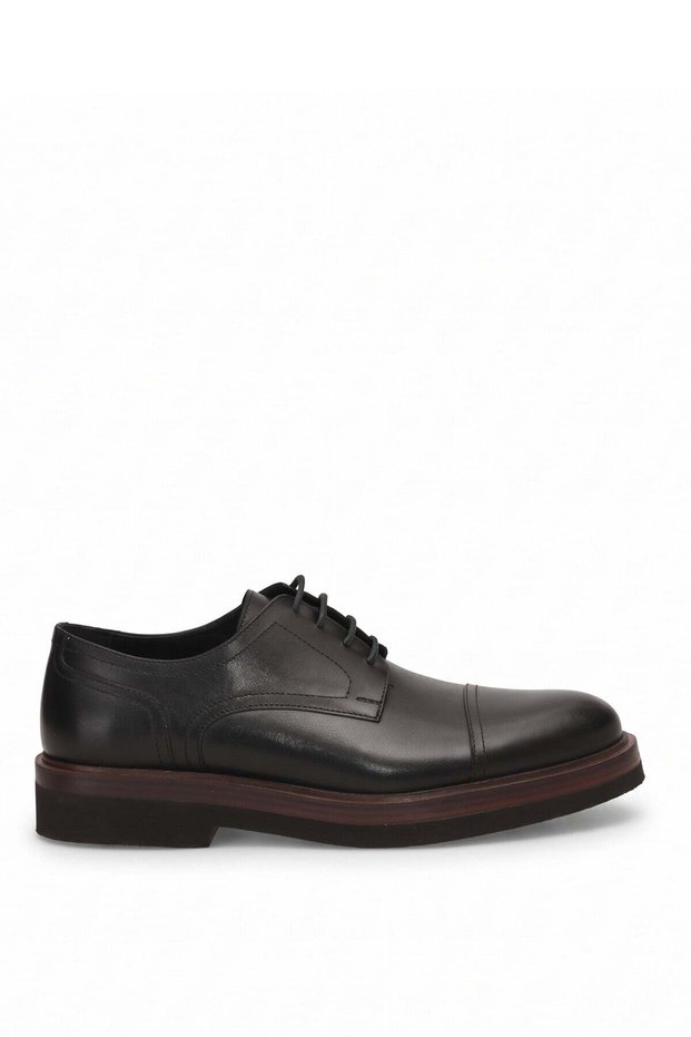 152-24231 Men's Genuine Leather Casual Shoes, Black.