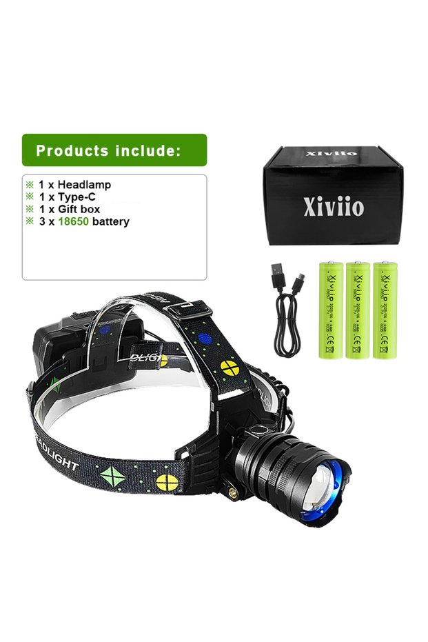 18650 battery box NEW 990000000LM High Power LED Headlight Ultra Bright Head Torch Long Range 6000M