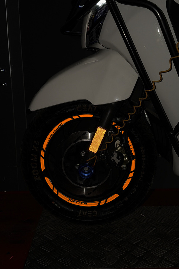 12-piece reflective rim strip sticker set for tvs jupiter 125.