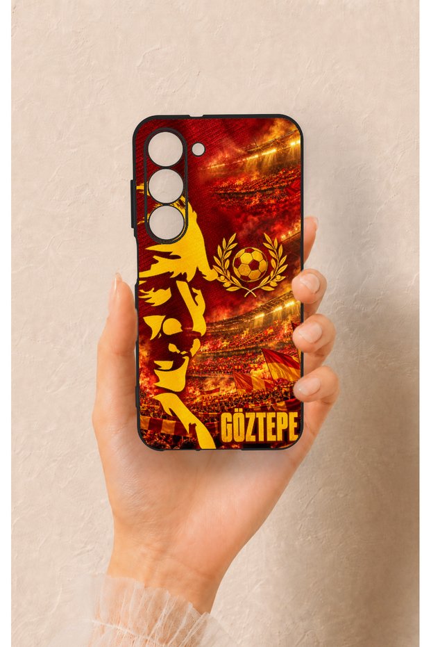 Samsung S23 Compatible Göztepe-Themed Patterned Silicone Case.