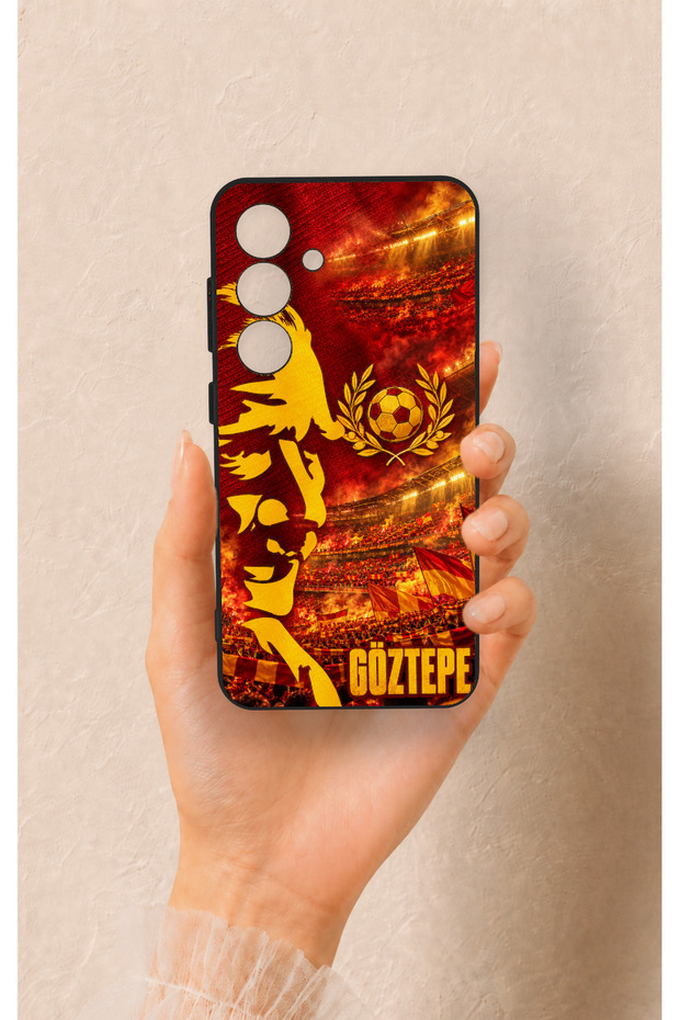 Samsung S24 Compatible Göztepe-Themed Patterned Silicone Case.