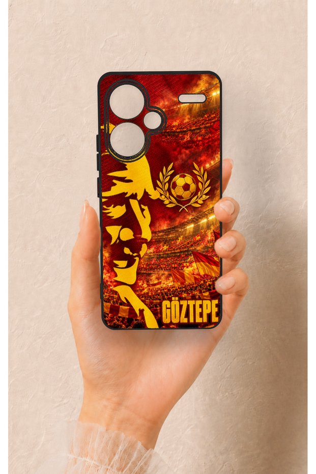 Redmi Note 13 Pro Plus Compatible Göztepe-Themed Patterned Silicone Case.