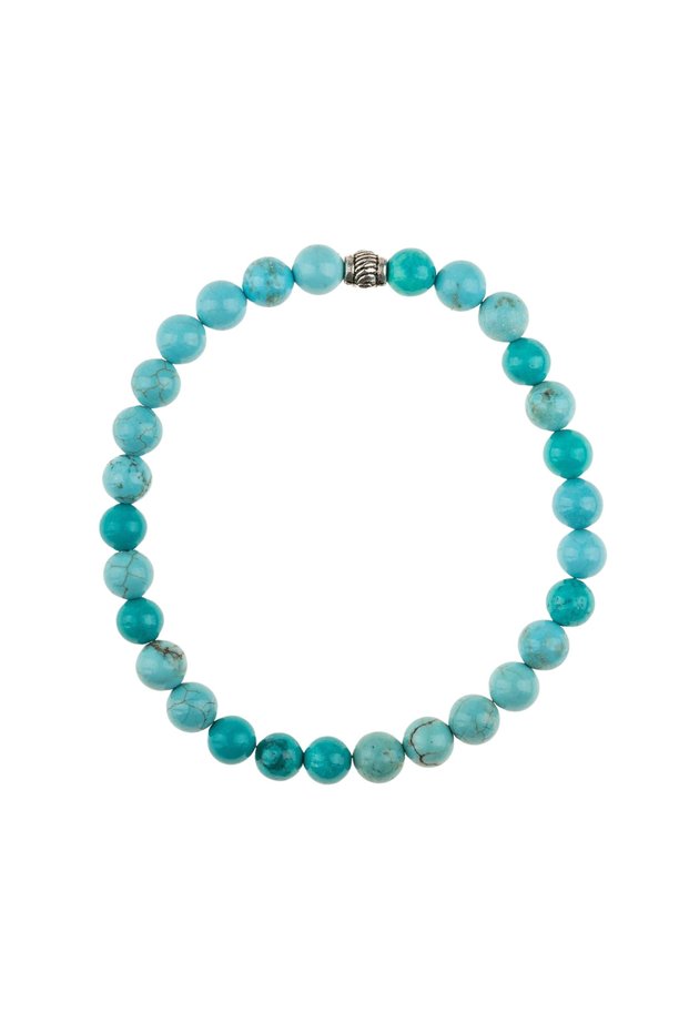 Turquoise Natural Stone Bracelet (6mm Sphere Cut)