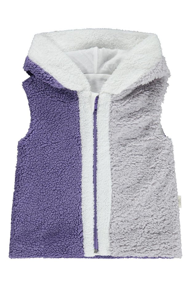 Hooded Zippered Vest for Ages 2-5 - Lilac