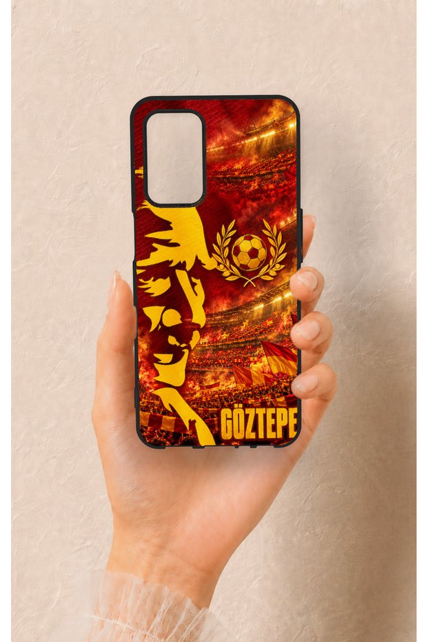 Oppo A55 Compatible Göztepe-Themed Patterned Silicone Case.