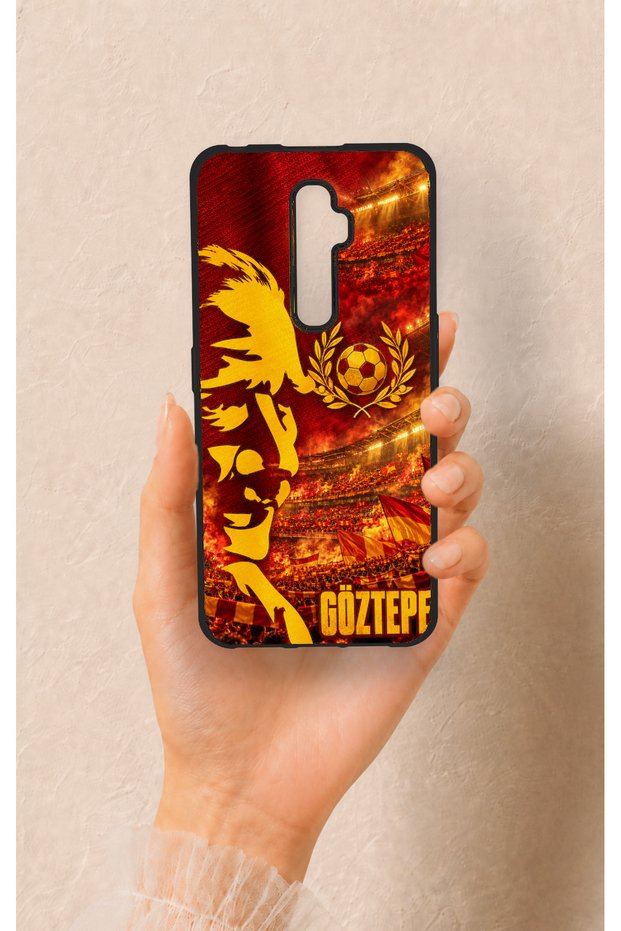 Oppo Reno 2Z Compatible Silicone Case with a Göztepe-Themed Pattern.
