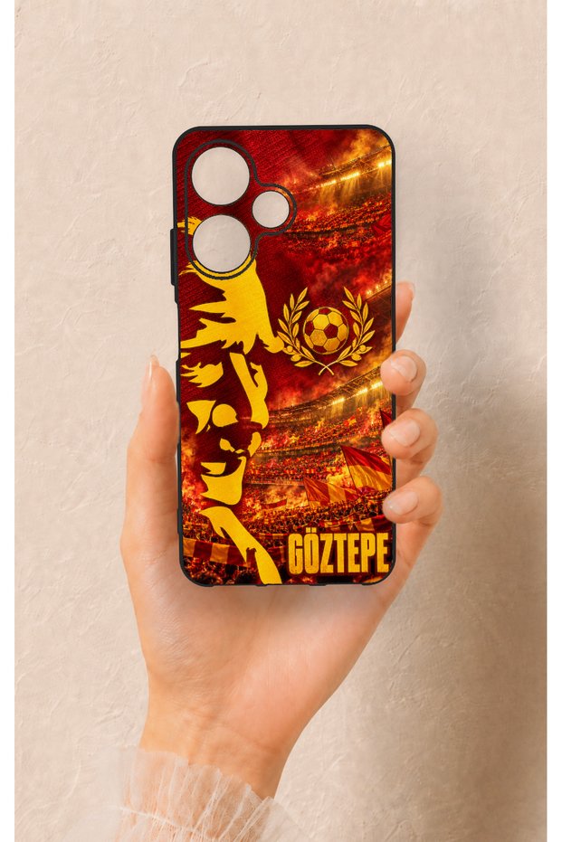 Infinix Hot 30I Compatible Silicone Case with a Göztepe-Themed Pattern.