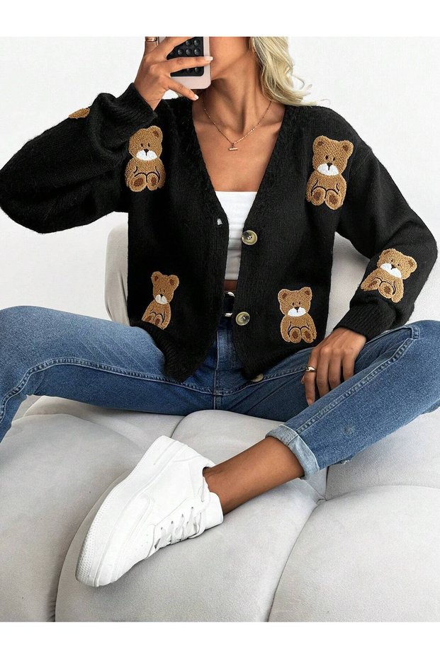 Cardigan, negru
