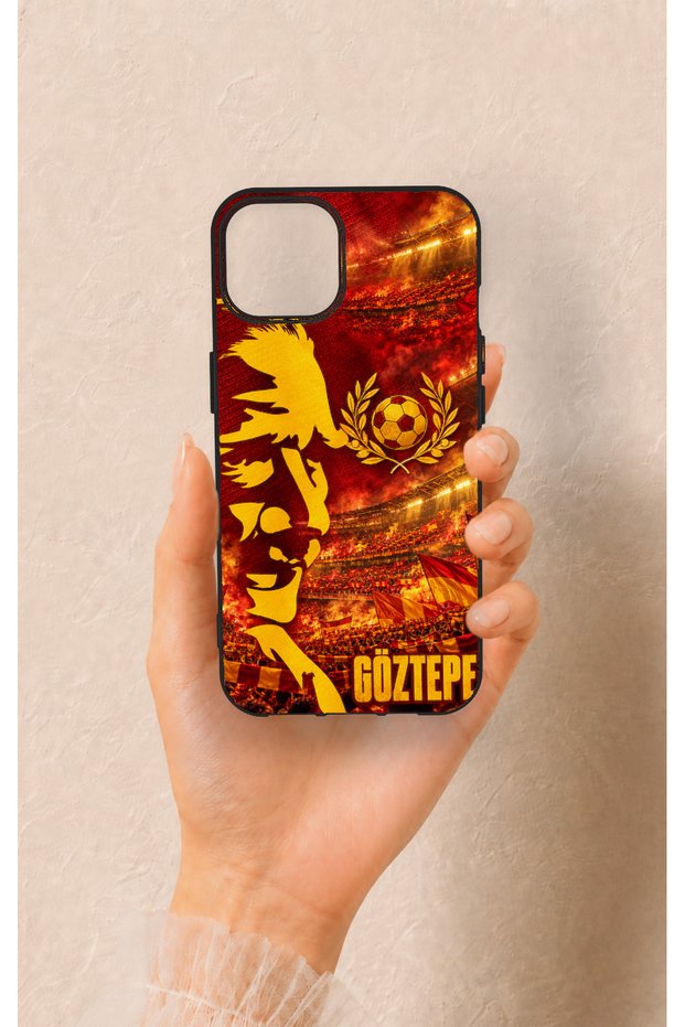 iPhone 13 Compatible Göztepe-Themed Patterned Silicone Case.