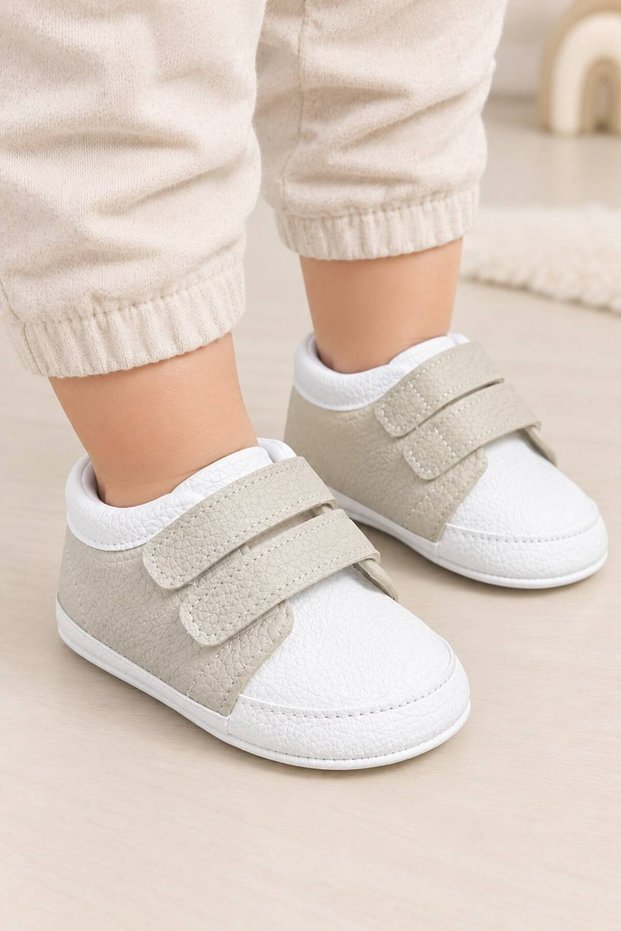 Genuine Leather Baby Shoes, Velcro First Step Shoes, Casual Shoes, Baby Booties.