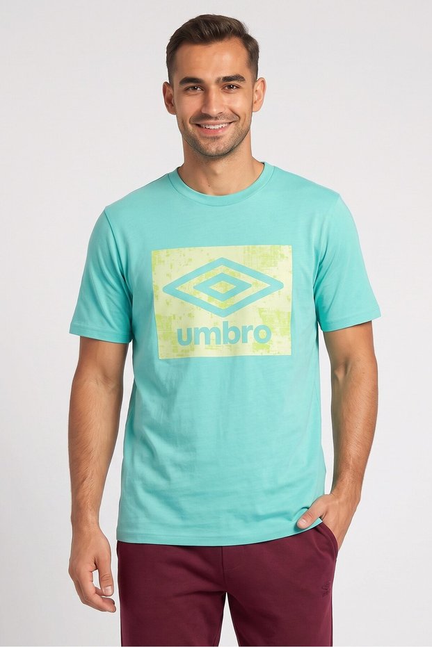 Men Sportswear Fit Short Sleeve Outdoor Camouflage T-Shirt, Aqua Green
