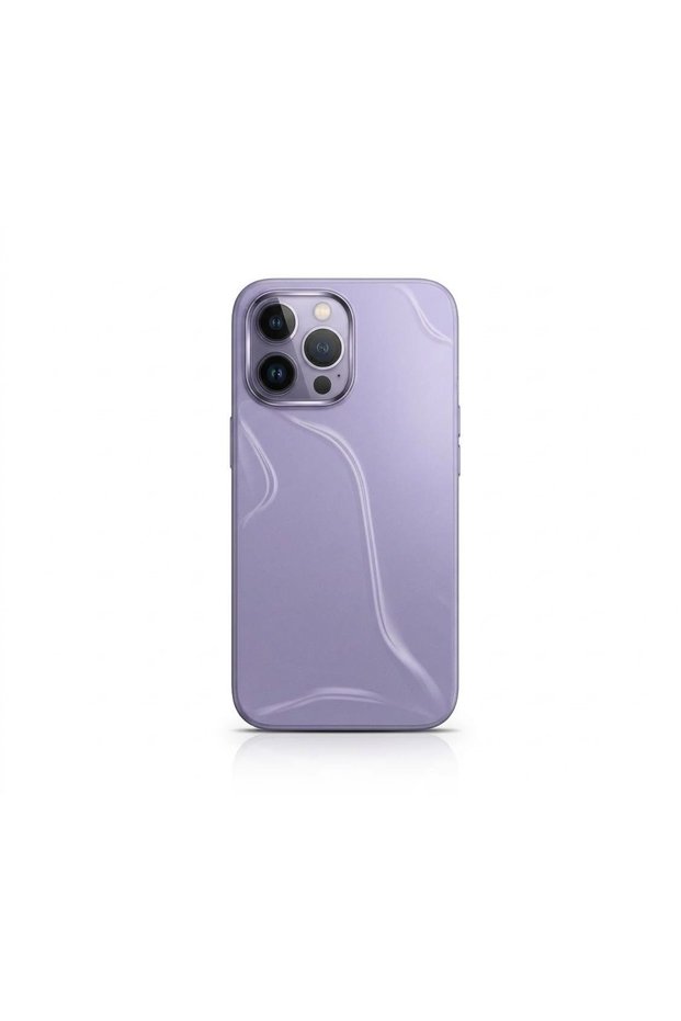 Iphone 13 pro max lilac silicone case model.